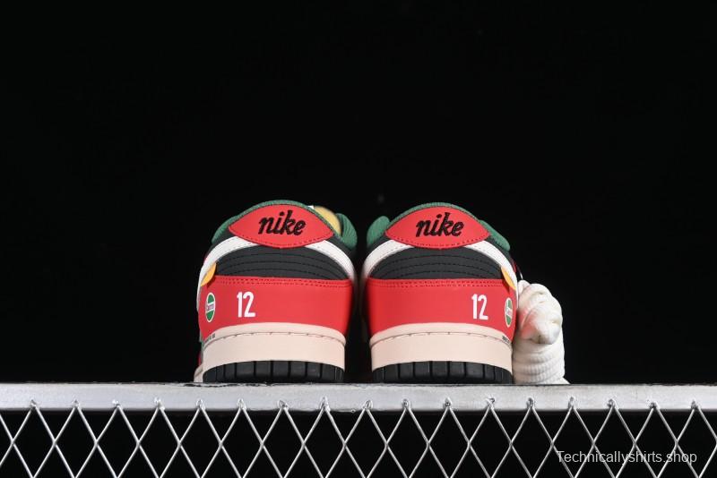 Nike SB Dunk Low Casual Skateboarding Shoes Racing Red/Green - MU0232-361