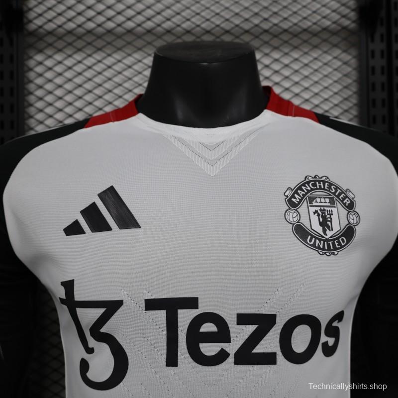 Player Version 24/25 Manchester United White Pre-Match Jersey