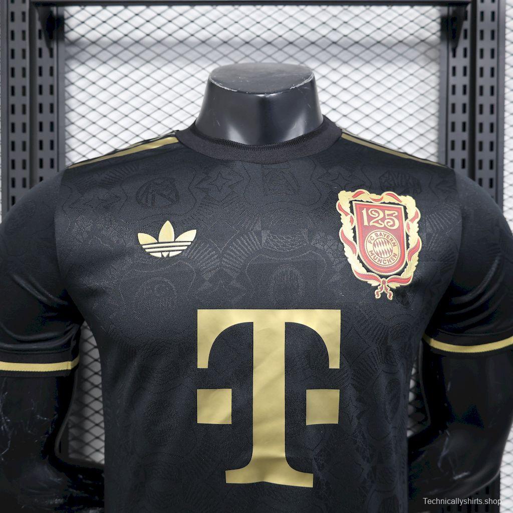 2024/25 Player Version Bayern Munich 125 Anniversary Black Jersey