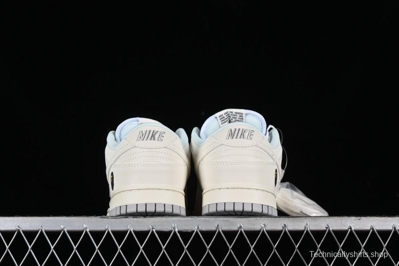 Nike SB Dunk Low "BAPE Collaboration - Arctic Fox" Anniversary High-End Custom Low-Top Casual Sneakers - XD6188-018