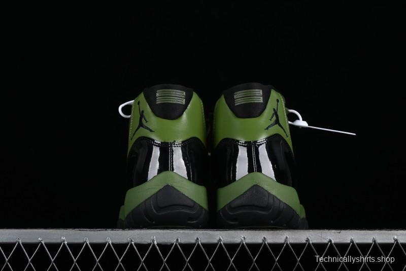 Nike Air Jordan 11 Retro High Top Basketball Shoes in Black Green - CT8012-300