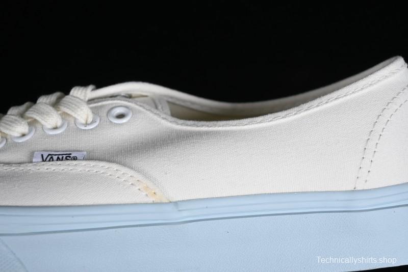 Vans Authentic White Blue Canvas Skate Shoes - VN0009PVEAK