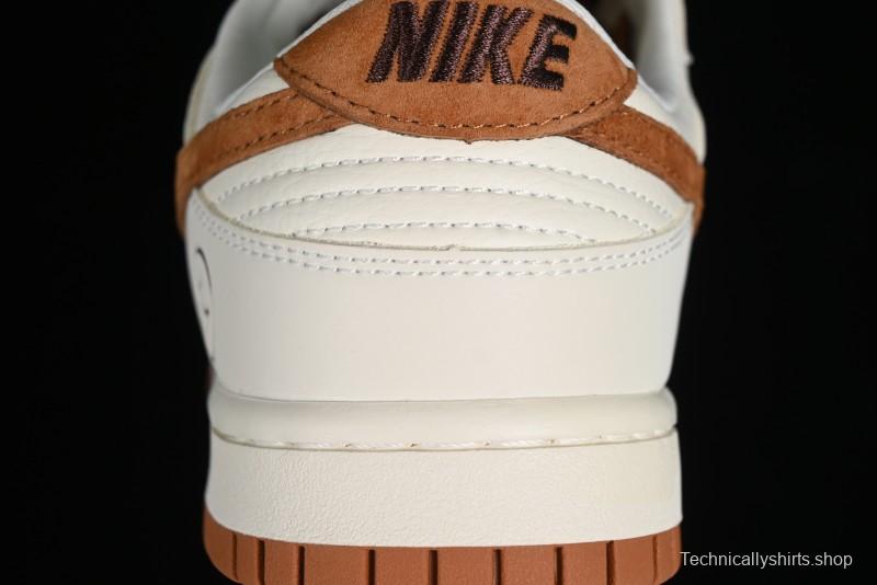 Nike SB Dunk Low Lightning Collaboration - Beige Brown Colorway with Small Brown Swoosh Anniversary High-End Custom Low-Top Casual Skate Shoes - XD1688-031