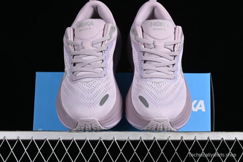 HOKA ONE ONE Bondi 8 Performance Cushion Running Shoes with Enhanced Support - 1127952 LMEL