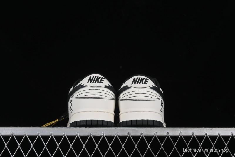 Nike SB Dunk Low OFF-WHITE Collaboration - Anniversary Edition Customized Low-Top Casual Skate Shoes - DJ2024-003
