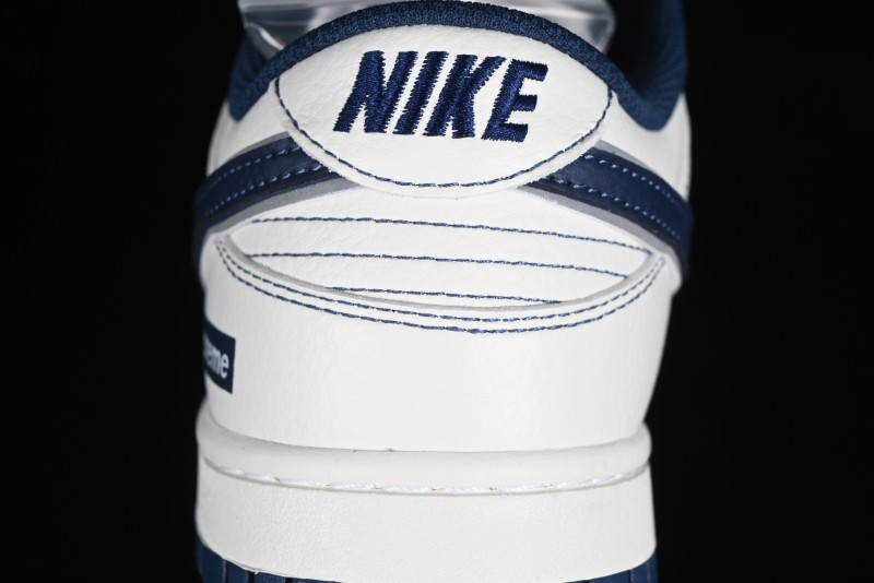Nike Supreme x SB Dunk Low Collaboration Dark Blue Colorway Low-Top Casual Skate Shoes - RM2308-238