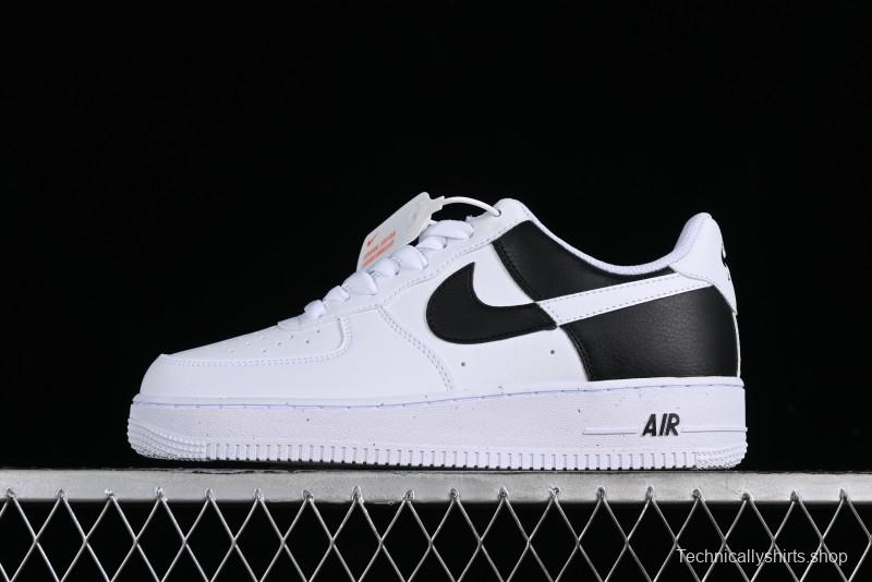 Nike Air Force 1 '07 Low Black White Broken Hook Casual Sneakers - HF9096-100