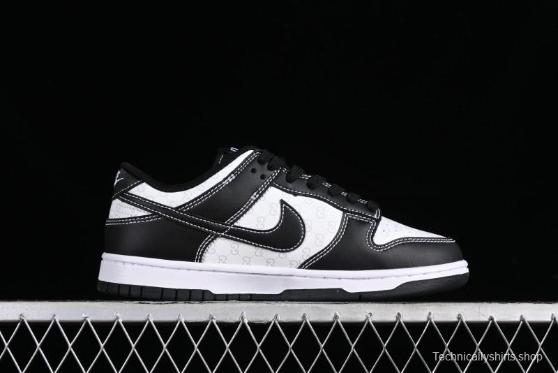 Nike SB Dunk Low Gucci Collaboration - Double G Embroidery Black Swoosh Anniversary Custom Low-Top Casual Skate Shoes - SF1588-136