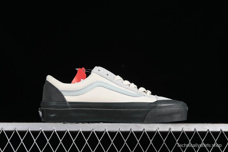 Vans Old Skool Reissue 136 Retro Casual Vulcanized Sneakers in Gray Blue White - VN000CRPGRN