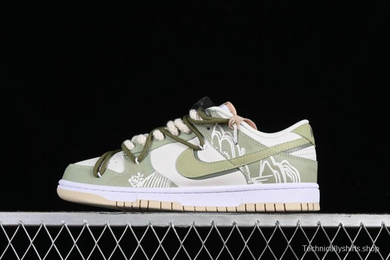 Nike Dunk Low FZBB Chinese Tea Gift Box Palace Longjing Tea SB Lace-Up Low-Top Casual Sneakers - DV0831-003