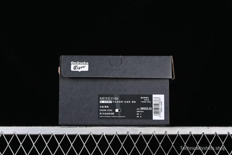 Onitsuka Tiger Mexico 66 Low-Top Leather Sneakers for Casual Running - D508K-0190