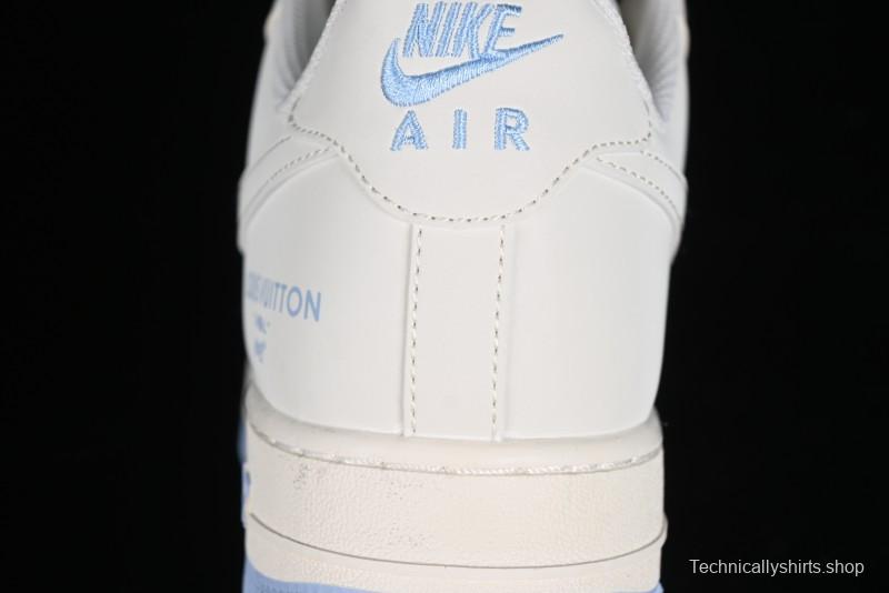 Nike Air Force 1 '07 Low LV Collaboration - Off White Ice Blue Casual Sneakers BB9599-203