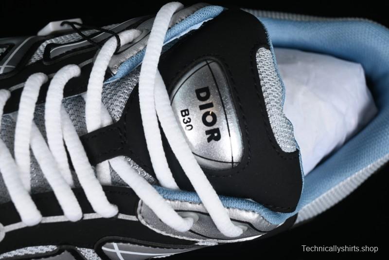 Dior B30 Sneakers with Reflective CD30 Logo and Lightweight Rubber Sole - CD30