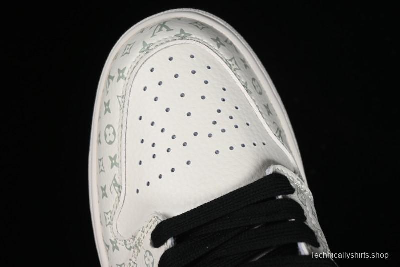 Nike Air Jordan 1 Low LV Collaboration - Printed Knight High-End Custom Low-Top Culture Basketball Shoes SJ9950-005