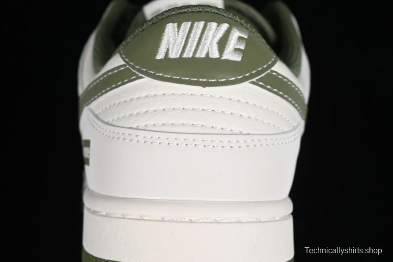 Nike SB Dunk Low Supreme Collaboration - Military Green Canvas Anniversary Custom Low-Top Casual Skate Shoes - BB6698-516