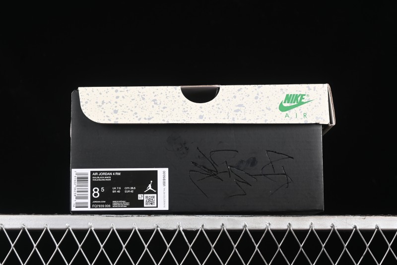 Nike Air Jordan 4 Remastered Sneakers in Black with Textile Mesh, Leather and Suede - FQ7939-006