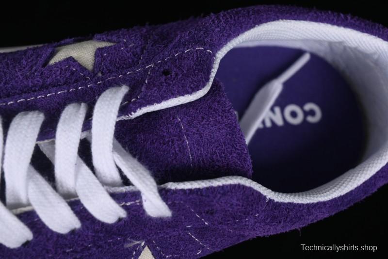 Converse One Star Retro Low-Top Skate Shoes in Purple Suede - 171586C