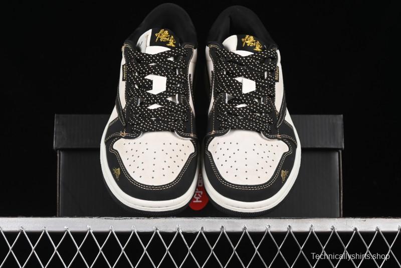 Nike Travis Scott x Fragment Design x Air Jordan 1 Low OG SP AJ1 Black Wukong Collaboration - CH6336-012
