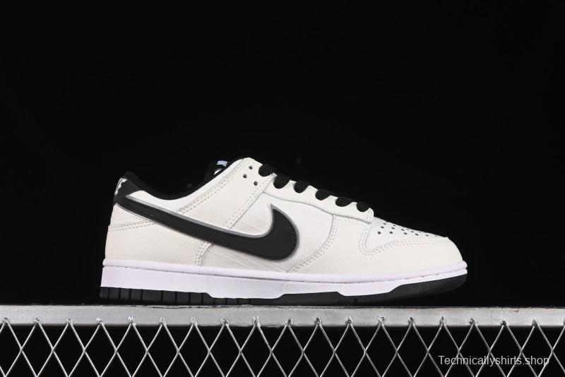 Nike SB Dunk Low Violent Bear Collaboration - Woven Black Swoosh Anniversary Custom Low-Top Casual Skate Shoes - KK1888-005