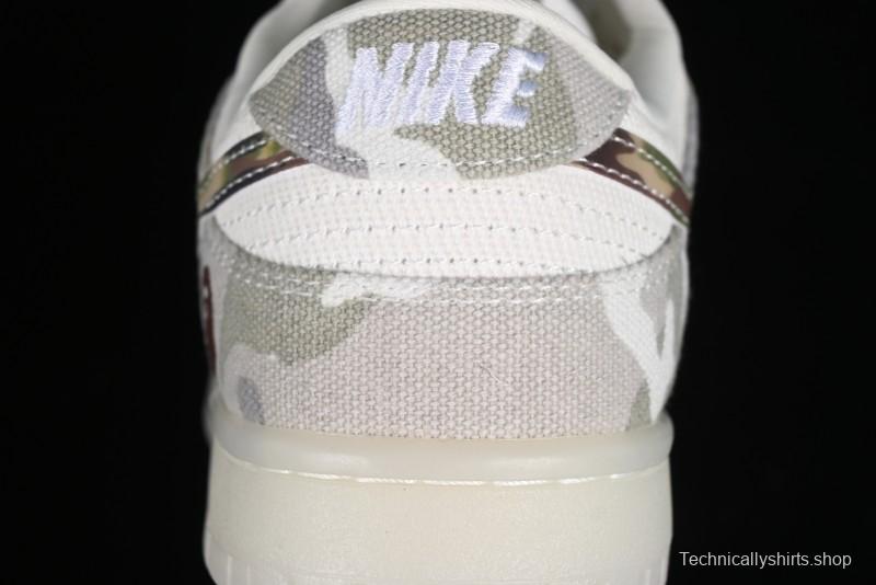 Nike SB Dunk Low Bape Collaboration - Crystal Camouflage Anniversary Custom Low-Top Casual Skate Shoes - JH8040-941