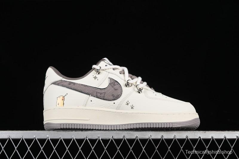 Nike Air Force 1 '07 Low x Capybara "Mona Lisa" Casual Lace-Up Sneakers - LV0506-990