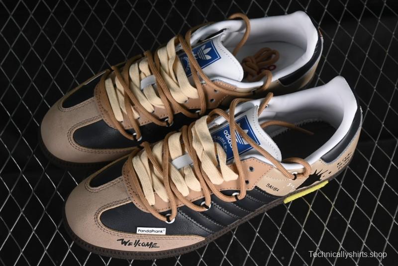 Adidas Originals Samba OG Low-Top Casual Sneakers with Panda Prank Retro Design - IG1025