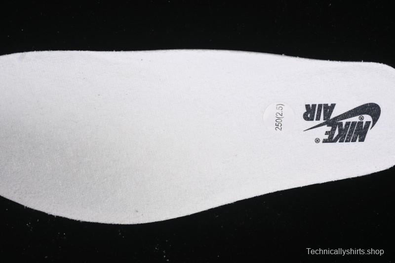 Nike Air Jordan 1 Low 85 Retro Sneakers in White with Metallic Blue Swoosh - FB9933-141