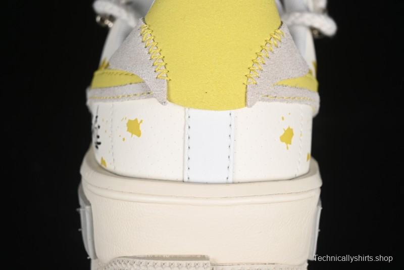 Nike Air Force 1 Fontanka Custom Graffiti Low-Top Casual Sneakers with Deconstructed Dual Laces - DV6984-001