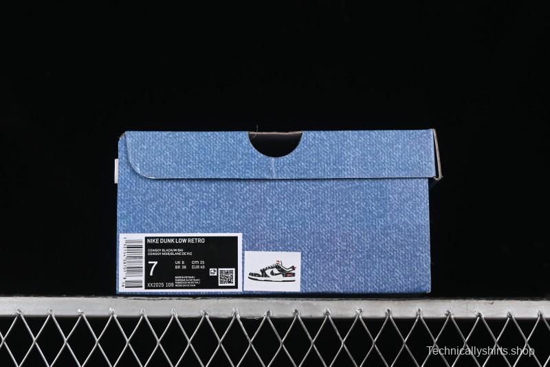 Nike SB Dunk Low Levi's Collaboration - Black Printed Denim Anniversary Customized Low-Top Casual Sneakers - XX2025-109