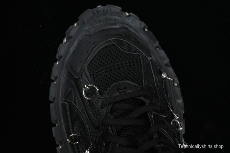 Balenciaga Defender Rubber Platform Sneakers Low-Top Combat Outdoor Shoes with Studded Design and Exaggerated Tire Tread Sole - W2RAG1081