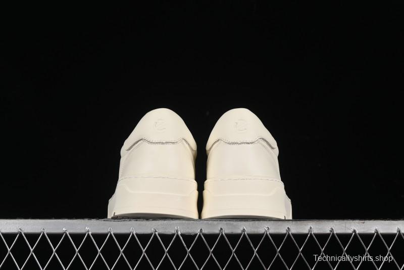 ECCO Street Light Series Autumn Platform Round Toe Versatile Casual White Sneakers 63311901002