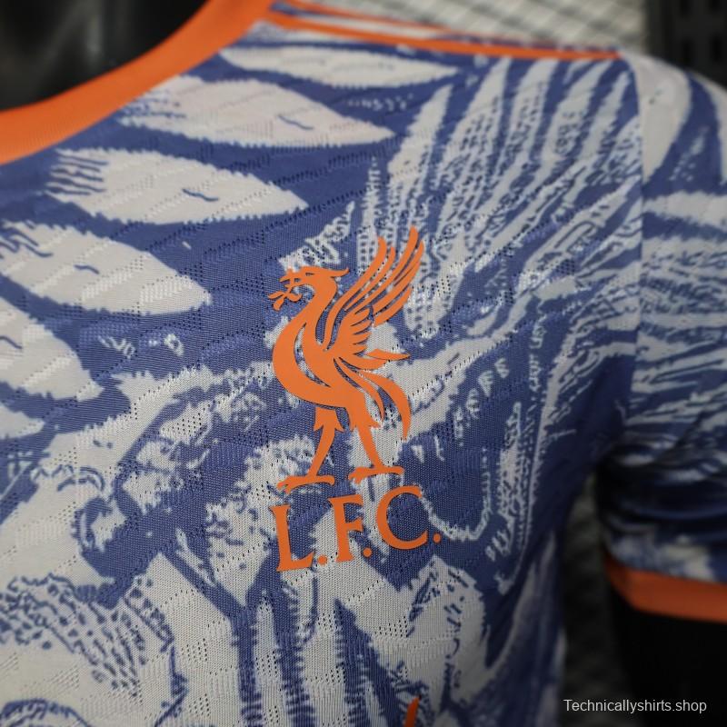 Player Version 25/26 Liverpool Blue with Orange Flaming Bird Special Jersey