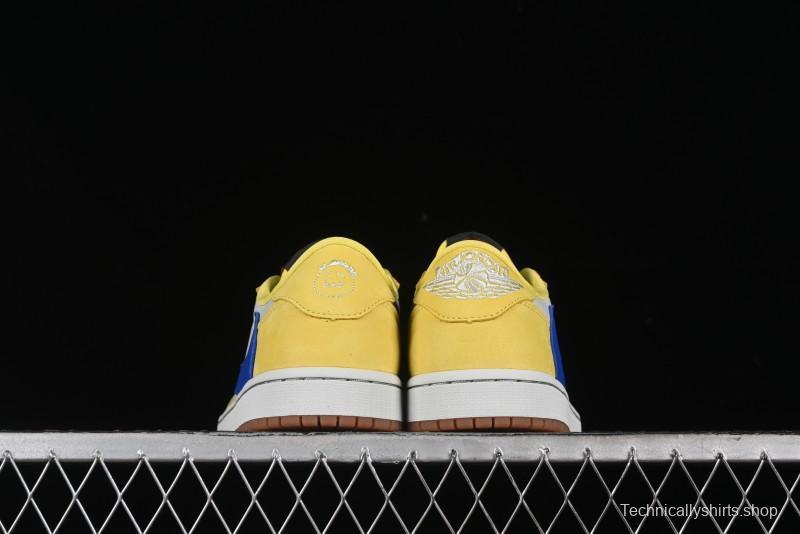 Nike Travis Scott x Air Jordan 1 Low OG AJ1 Collaboration Shoes with Reverse Swoosh - DZ4137-700