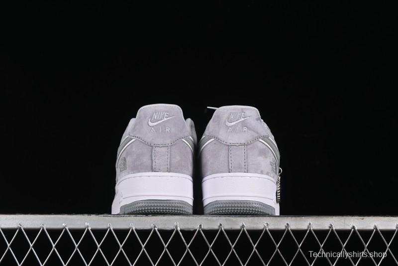 Nike Air Force 1 '07 Low The North Face Collaboration - Silver Grey Pigskin Sneakers - KK3333-004