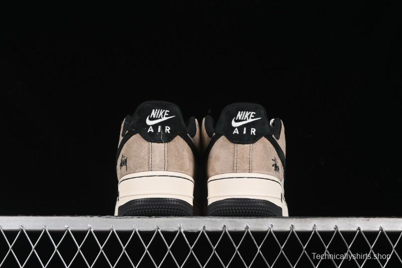 Nike Air Force 1'07 Low Stussy Collaboration - Milk Tea Low Top Casual Sneakers - XZ6188-999