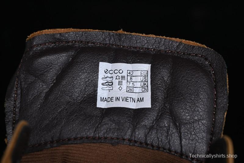 ECCO Exostrike Series Work Leather Anti-Slip Platform Boots - 63890801003