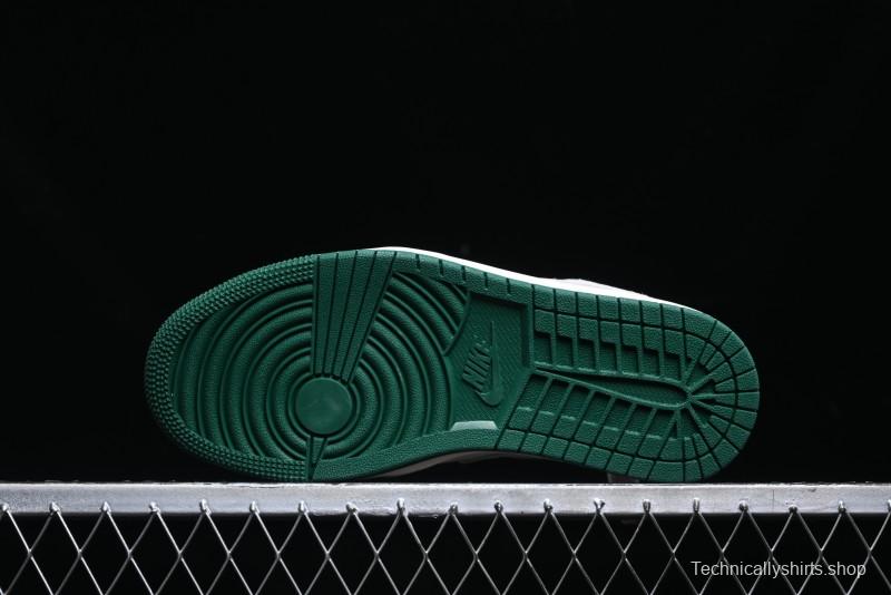 Nike Air Jordan 1 Low AJ1 Bape Collaboration - Full Pig Eight Green Grey Retro Basketball Shoes - DM9188-009