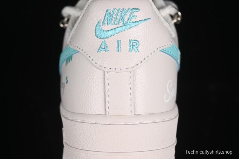 Nike Air Force 1'07 Low "Keep Smile" Casual Lace-Up Sneakers - DZ1328-112