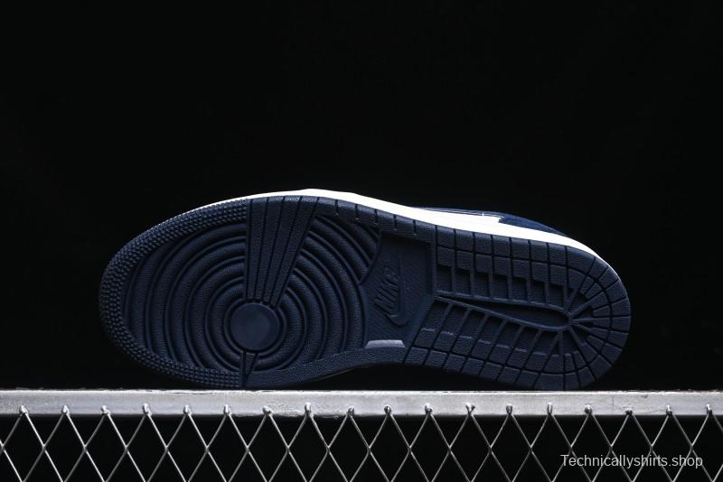 Nike Air Jordan 1 Low OF Collaboration - Premium Custom Retro Basketball Shoes in Blue Grey - DM9188-003