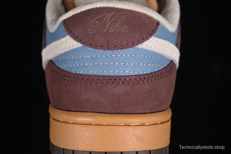 Nike Dunk Low Retro "Love & Peace" Casual Sneakers in Vintage Brown - HQ3459-212