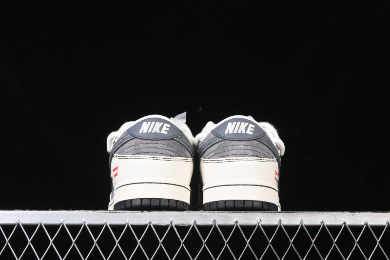 Nike SB Dunk Low Supreme Collaboration - Strap Light Gray Hook Anniversary High-End Custom Low-Top Casual Skate Shoes - YX5066-210
