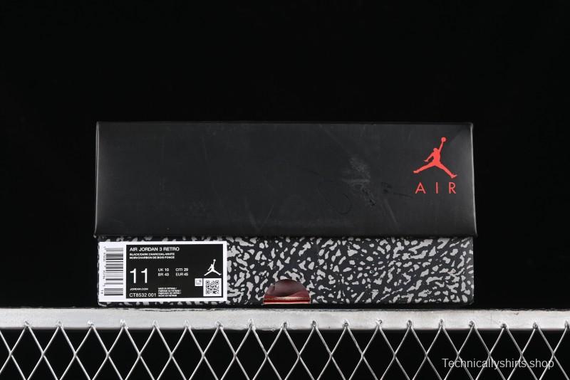 Nike Air Jordan 3 Retro Basketball Shoes Midnight Black - CT8532-001