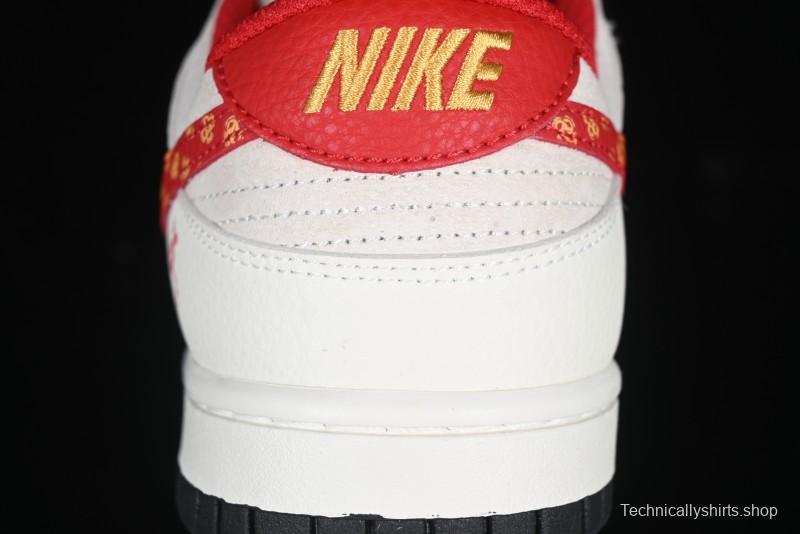 Nike SB Dunk Low Year of the Snake Series Monogram Red Swoosh Anniversary Custom Low-Top Casual Skate Shoes - DJ2024-081