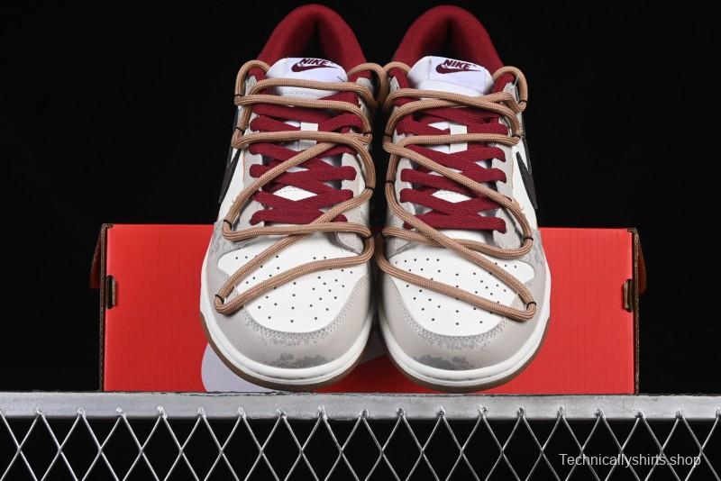 Nike Dunk Low Retro Vintage Distressed Graffiti Deconstructed Casual Sneakers - FB7160-161