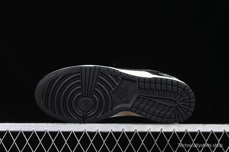 Nike SB Dunk Low The North Face Year of the Snake Black White Black Swoosh Anniversary Custom Low-Top Casual Sneakers - FC1688-210