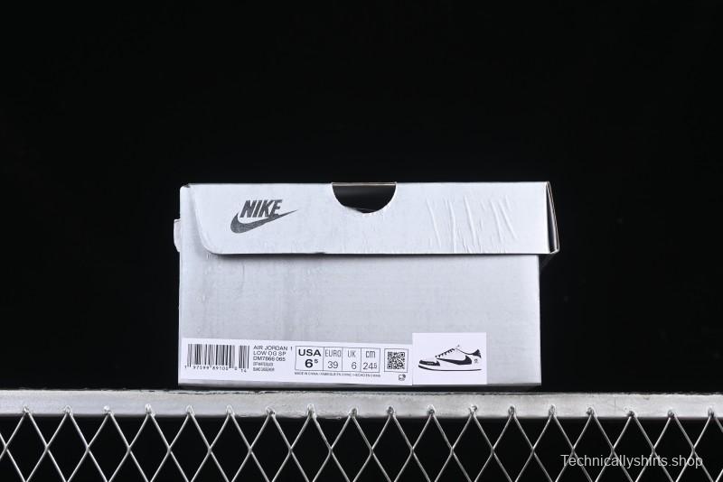 Nike Travis Scott x Fragment Design x Air Jordan 1 Low OG SP AJ1 Off-White Collaboration Casual Sneakers - DM7866-065