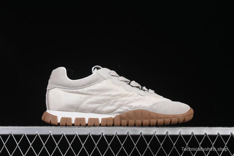 Miu Miu Suede Round Toe Lace-Up Women's Low-Top Casual Shoes in Beige - 99D4