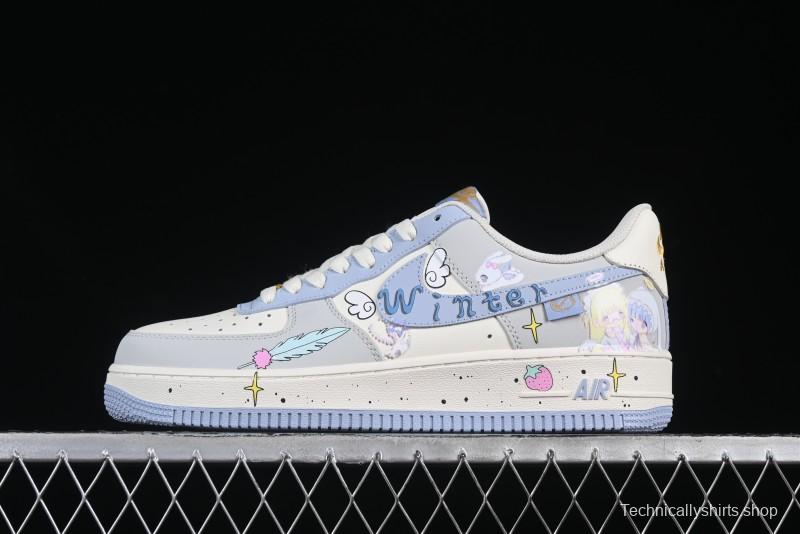 Nike Air Force 1'07 Low "Cherub" Anime Hand-Painted Doodle Low-Top Casual Sneakers - DB3301-711