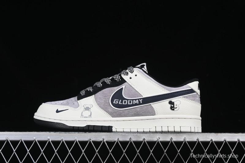 Nike SB Dunk Low Violent Bear Collaboration Two-Tone Swoosh Anniversary High-End Custom Low-Top Casual Skate Shoes - DJ2024-111