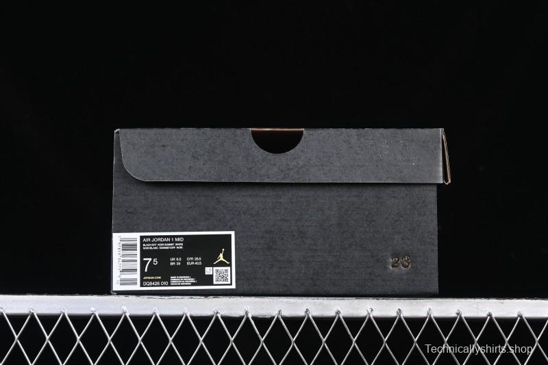 Nike Air Jordan 1 Mid AJ1 Basketball Shoes in Black White Gray - DQ8426-010